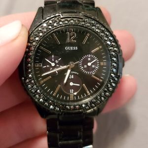 Guess black womens watch